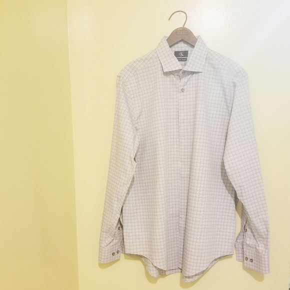 CALVIN KLEIN SLIM-FIT STRETCH BUTTON UP SHIRT - Picture 4 of 5